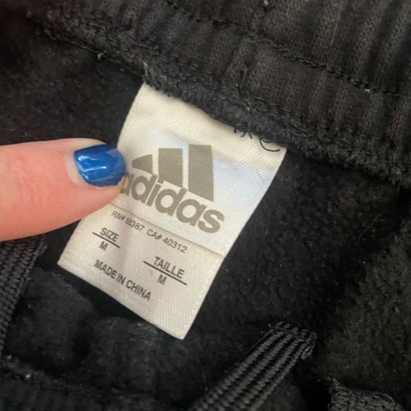 Youth Adidas Black 3 Stripe Core Tricot Joggers Track Pants - Picture 3 of 8